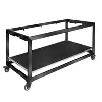 Eastern Tabletop ST5900MB Hub Buffet 66 inch x 30 3/4 inch x 32 1/4 inch Black XYLO Coated Stainless Steel Foldaway Table Frame