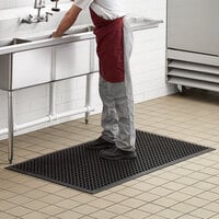 59” x 35” Heavy Duty Anti-Fatigue Floor Mat Industrial Restaurant Kitchen Floor  Mat Non-Slip Drainage Mat for Indoor Outdoor Black 