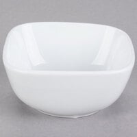 CAC CTY-B4 Citysquare 6 oz. Bright White Square Porcelain Bowl - 48/Case