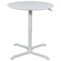 Luxor LX-PNADJ-32RD 31 1/2" Round Pneumatic Adjustable Height Cafe Table