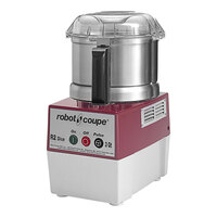 Robot Coupe R2U DICE Combination Food Processor with 3 Qt. Stainless Steel Bowl, Continuous Feed & 4 Discs - 2 hp