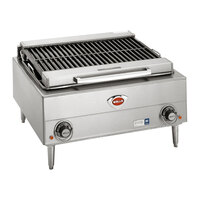 Wells 5H-B40-240 24 inch Stainless Steel Electric Charbroiler with Two Control Knobs - 240V, 5400W
