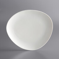 Acopa Nova 10 1/4" Cream White Organic Coupe Stoneware Plate - 12/Case