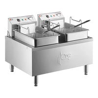 Chef's Supreme FRY1-12-120 120v 20 lbs. Countertop Fryer w/ 2 Baskets 