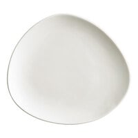 Acopa Nova 7 1/4" Cream White Organic Coupe Stoneware Plate - 36/Case