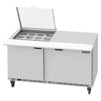 Beverage-Air SPED60HC-12M-4-CL Elite Series 60 inch 4 Drawer Mega Top Refrigerated Sandwich Prep Table with Clear Lid