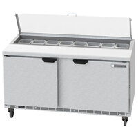 Beverage-Air SPED60HC-16-2-CL Elite Series 60 inch 2 Drawer Refrigerated Sandwich Prep Table with Clear Lid