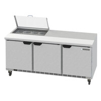 Beverage-Air SPED72HC-08-4-CL Elite Series 72 inch 4 Drawer Refrigerated Sandwich Prep Table with Clear Lid