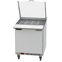 Beverage-Air SPED27HC-12M-B-CL Elite Series 27 inch 2 Drawer Mega Top Refrigerated Sandwich Prep Table with Clear Lid