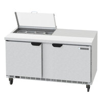 Beverage-Air SPED60HC-08-2-CL Elite Series 60 inch 2 Drawer Refrigerated Sandwich Prep Table with Clear Lid