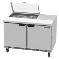 Beverage-Air SPED48HC-08-2-CL Elite Series 48 inch 2 Drawer Refrigerated Sandwich Prep Table with Clear Lid