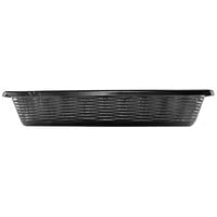 Black Wicker-Look Plastic Basket - 18 inch x 12 inch x 3 inch