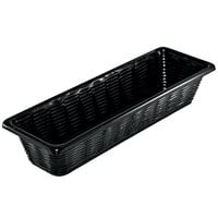 Black Wicker-Look Plastic Basket - 18 inch x 6 inch x 3 1/4 inch
