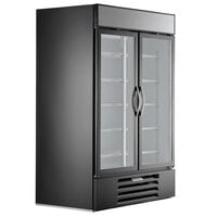 Beverage-Air MMF49HC-1-B MarketMax 52 inch Black Glass Door Merchandising Freezer - 46.2 Cu. Ft.