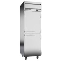 Beverage-Air HRPS1HC-1HS Horizon Series 26 inch PS Finish Top Mounted Half Solid Door Reach-In Refrigerator