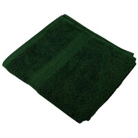 16 inch x 27 inch 100% Ring Spun Cotton Hunter Green Hand Towel 3 lb. - 120/Case