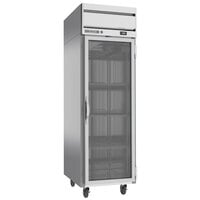 Beverage-Air HRS1HC-1G Horizon Series 26 inch S Finish Top Mounted Glass Door Reach-In Refrigerator