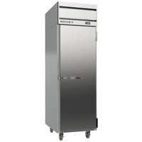 Beverage-Air HRS1HC-1S Horizon Series 26 inch S Finish Top Mounted Solid Door Reach-In Refrigerator