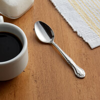 Choice Bethany 4 1/4 inch 18/0 Stainless Steel Demitasse Spoon - 12/Case