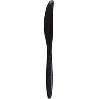 Visions Black Heavy Weight Plastic Knife - Pack of 100