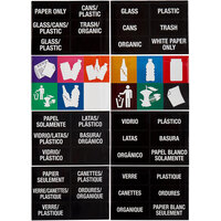 Carlisle 34RECLBL 8 Sheet Laminated Multi-Lingual Recycle Label Kit