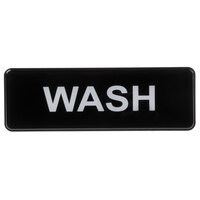 Wash Sign - Black and White, 9" x 3"