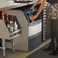 Scotsman UN324A-1 24 inch Air Cooled Undercounter Nugget Ice Machine with ADA Compliant Floor Mount Kit - 340 lb.