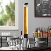 Beer Tubes COM-32-STAP 1/4 100 oz. Tall Tube Metal Conic Beer Tower