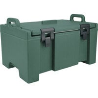 Cambro UPC100192 Camcarrier® Granite Green Top Loading 8 inch Deep Insulated Food Pan Carrier