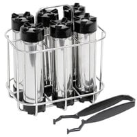 Beer Tubes CHR6 Chill Stick Rack with 6 Chill Sticks and Plastic Tong