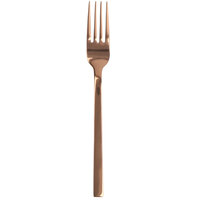 Walco RG0905 Semi 7 3/8 inch 18/10 Rose Gold Stainless Steel Extra Heavy Weight Dinner Fork - 12/Case