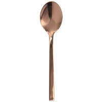 Walco RG0907 Semi 7 1/4 inch 18/10 Rose Gold Stainless Steel Extra Heavy Weight Dessert Spoon - 12/Case