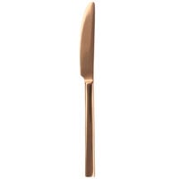 Walco RG0945 Semi 9 inch 18/10 Rose Gold Stainless Steel Extra Heavy Weight Dinner Knife - 12/Case