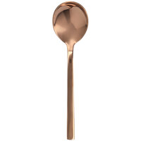 Walco RG0912 Semi 7 inch 18/10 Rose Gold Stainless Steel Extra Heavy Weight Bouillon Spoon - 12/Case