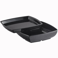 GET Milano 3 Qt. Black Square Bowl with Insert - 6/Case