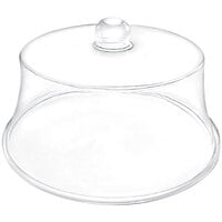 Delfin DRD-104FK-00 10" Clear Acrylic Flat Sample / Pastry Dome Cover