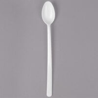 Dart SO8BW 8 inch White Plastic Soda / Milkshake Spoon - 1000/Case