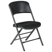 Lifetime 480621 Black Folding Padded Chair - 4/Pack