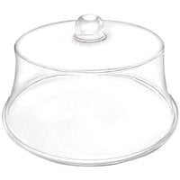 Delfin DRD-106FK-00 10" Clear Acrylic Flat Sample / Pastry Dome Cover