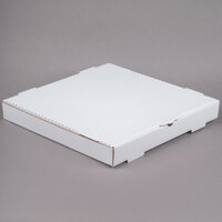 16 inch x 16 inch x 2 inch White Customizable Corrugated Plain Pizza / Bakery Box - 50/Bundle
