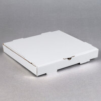 14 inch x 14 inch x 2 inch White Customizable Corrugated Plain Pizza / Bakery Box - 50/Bundle
