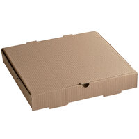 14" x 14" x 2" Kraft Customizable Corrugated Plain Pizza / Bakery Box - 50/Bundle