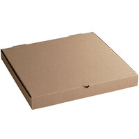 18" x 18" x 2" Kraft Customizable Corrugated Plain Pizza / Bakery Box - 50/Bundle