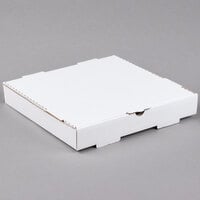 12" x 12" x 2" White Customizable Corrugated Plain Pizza / Bakery Box - 50/Bundle