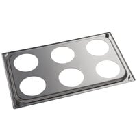 Vollrath 19195 Stainless Steel Adapter Plate for (6) 1.25 Qt. Insets