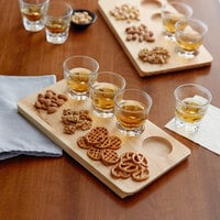 Libbey Gibraltar Tasting Glasses with Natural Flight Tray