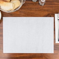 10 inch x 14 inch White Embossed Dubonnet Placemat   - 1000/Case