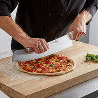 Dexter-Russell Sani-Safe 18 inch Pizza Knife with White Handle and Pizza Knife Attachment