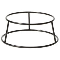American Metalcraft RSRB4 4 inch Small Black Round Rubberized Pizza Stand