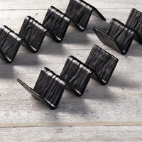 American Metalcraft THMB3 Black Faux-Slate Melamine Taco Holder with 2 or 3 Compartments - 8 inch x 3 inch x 2 inch